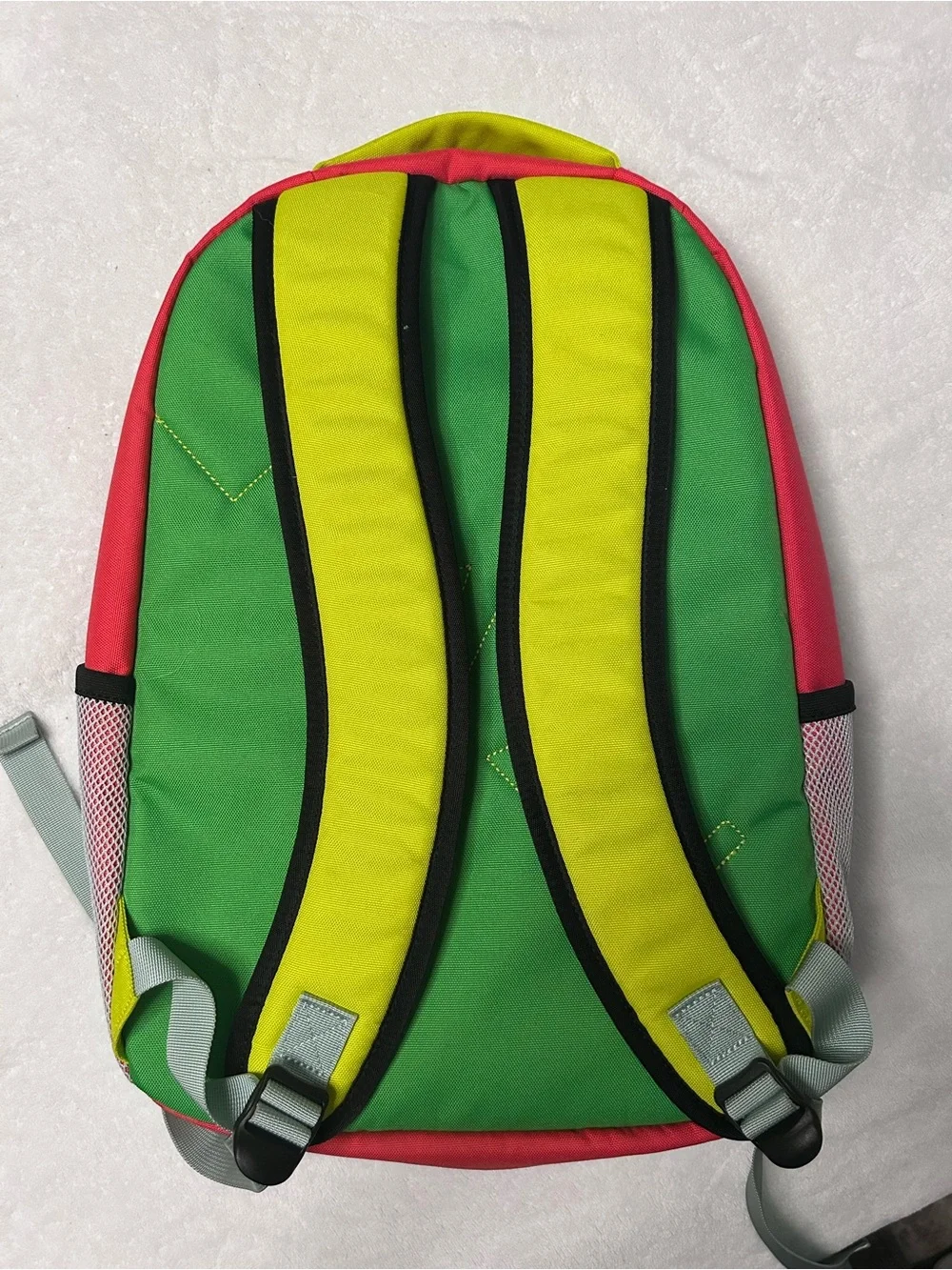 Kavu Tri-Color Backpack in Green, Yellow & Pink